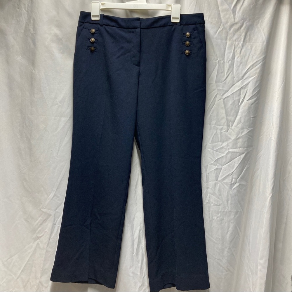 The Limited Navy Blue Sailor Front Cassidy Fit Crop Pants No Tag Medium